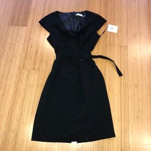 Calvin Klein Cowl Neck Belted Dress
